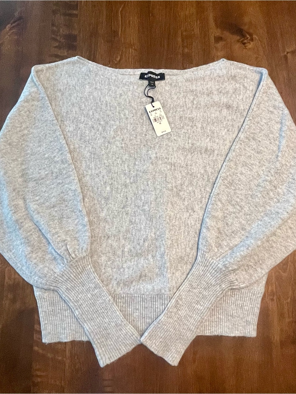 Express Balloon Sleeve Off Shoulder Sweater, XS